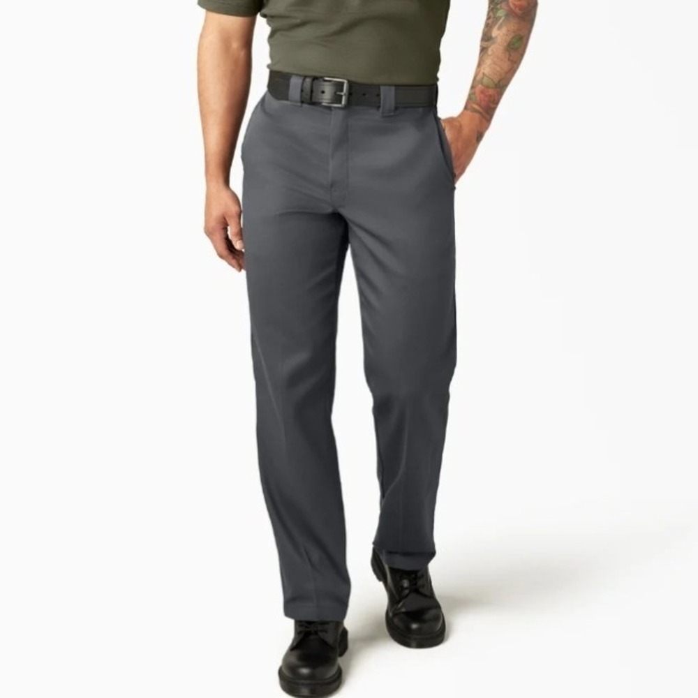 Dickies Woven Twill Pants Mens 32x32 Charcoal Grey Slim Fit Gorpcore Skater